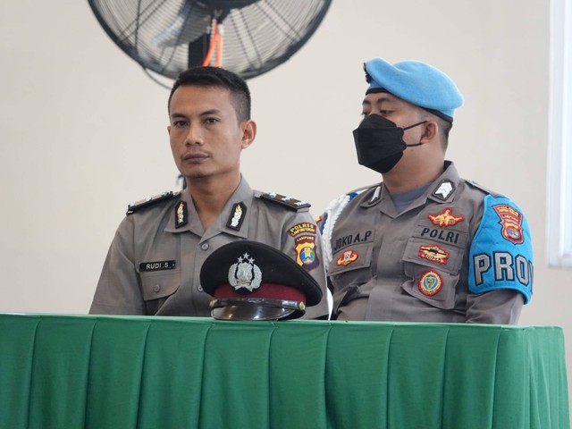 Aipda Rudi Suryanto di Sidang Komisi Kode Etik Polri (KKEP), buntut polisi tembak polisi. | Foto: Humas Polda Lampung