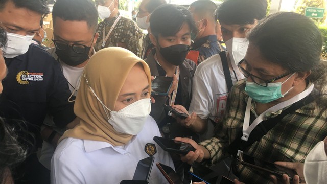 Tenaga Ahli Menteri ESDM Bidang Ketenagalistrikan, Sripeni Inten Cahyani di Jakarta Convention Center, Jakarta Pusat (28/9/2022). Foto: Sena Pratama/kumparan