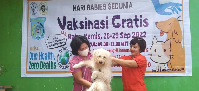 Vaksinasi rabies gratis di Kota Sorong, foto: Yanti/BalleoNEWS