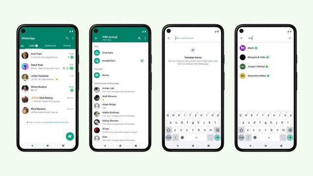 Fitur search di WhatsApp Business. Foto: WhatsApp