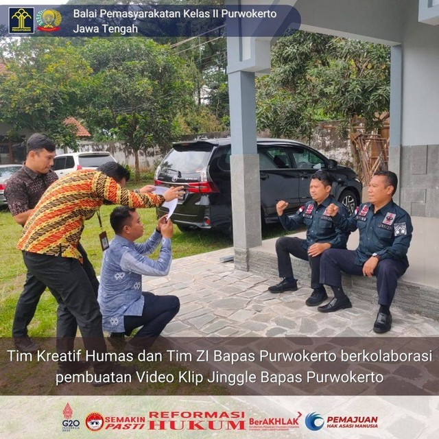 Sumber: Dokumentasi tim humas Bapas saat melakukan pengambilan video jinggle