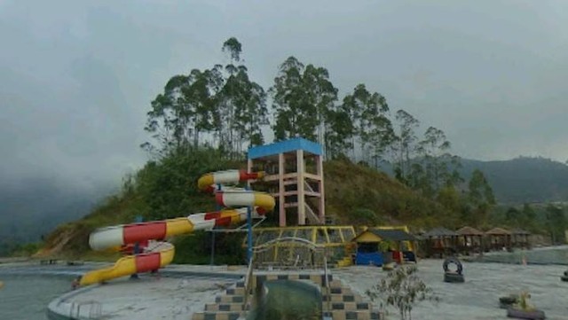 D'Qiano Waterpark / rute ke pemandian air panas Dieng, foto: Google Street View