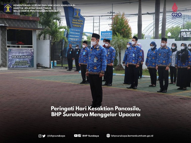 Peringati Hari Kesaktian Pancasila, BHP Surabaya Menggelar Upacara ...