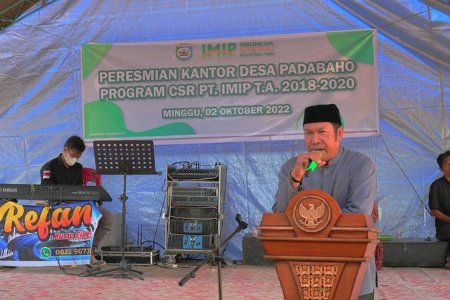 Peresmian Kantor Desa Padabaho program CSR PT IMIP. Foto: Istimewa