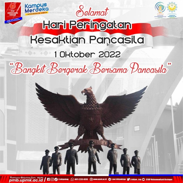 Dokumentasi Flyer: Selamat Hari Peringatan Kesaktian Pancasila STKIP Muhammadiyah Kuningan UPMK