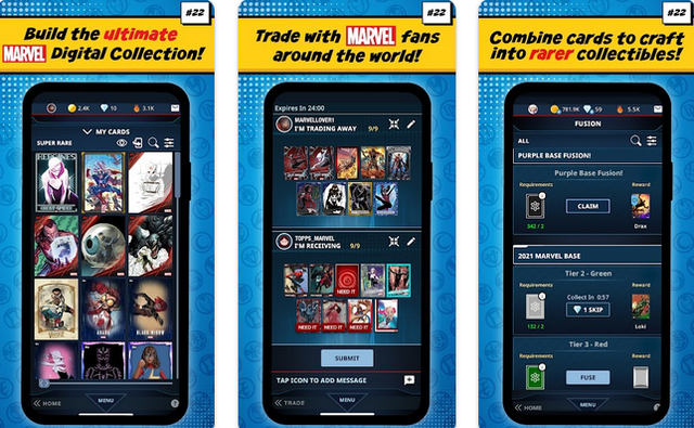 Ilustrasi rekomendasi game Spiderman Android: MARVEL Collect. Foto: The Topps Company, Inc./Google Play Store