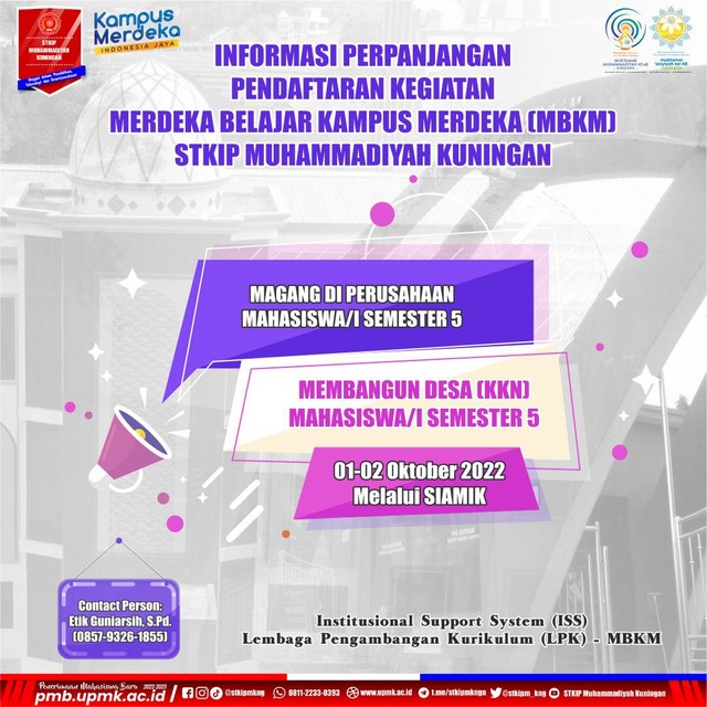 Dokumentasi Flyer: Informasi Perpanjang Kegiatan MBKM STKIP Muhammadiyah Kuningan (UPMK)