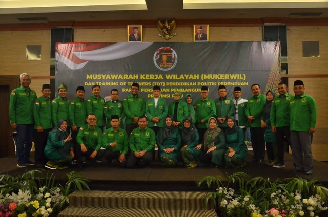 Plt Ketum PPP Mardiono menghadiri pembukaan Musyawarah Kerja Wilayah (Mukerwil) di Hotel Pangeran, Pekanbaru, Riau, Minggu (2/9/2022). Foto: Dok. Istimewa