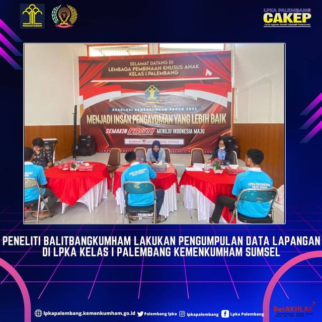 Balitbangkumham Lakukan Pengumpulan Data Di LPKA Palembang Kemenkumham ...