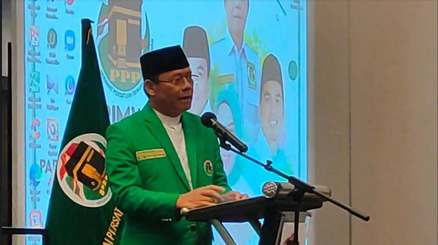 Plt Ketum PPP Mardiono menghadiri Mukerwil di Hotel Santika, Palu, Sulawesi Tengah, Selasa (4/10/2022). Foto: Dok. Istimewa