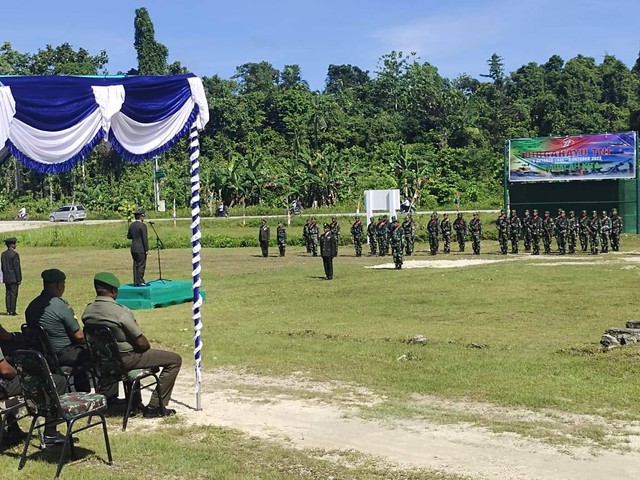 Upacara HUT TNI ke-77 di Kabupaten Sorong Selatan 
