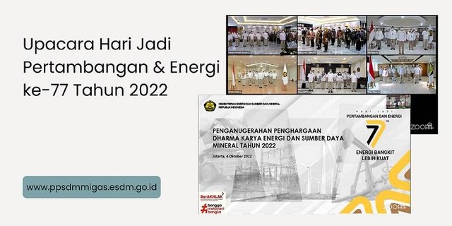 Upacara Virtual Hari Jadi Pertambangan & Energi ke – 77 di Lingkungan KESDM. (Dok. Humas PPSDM Migas)