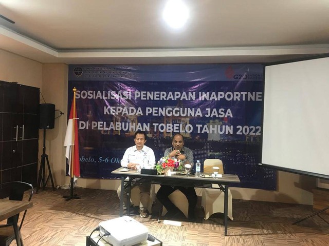 Sosialisasi penerapan Inaportnet di pelabuhan Tobelo. Foto: Istimewa