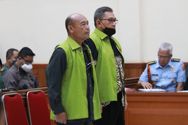 Sidang dakwaan Kolonel Czi (Purn) I Cori Wahyudi AHT terkait kasus korupsi TWP AD.  Foto: Dok. Kejagung