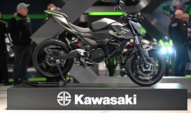 Prototipe sepeda motor listrik Kawasaki EV dipamerkan di di INTERMOT (the International Motorcycle, Scooter and E-Bike Fair) 2022. Foto: Dok. Kawasaki