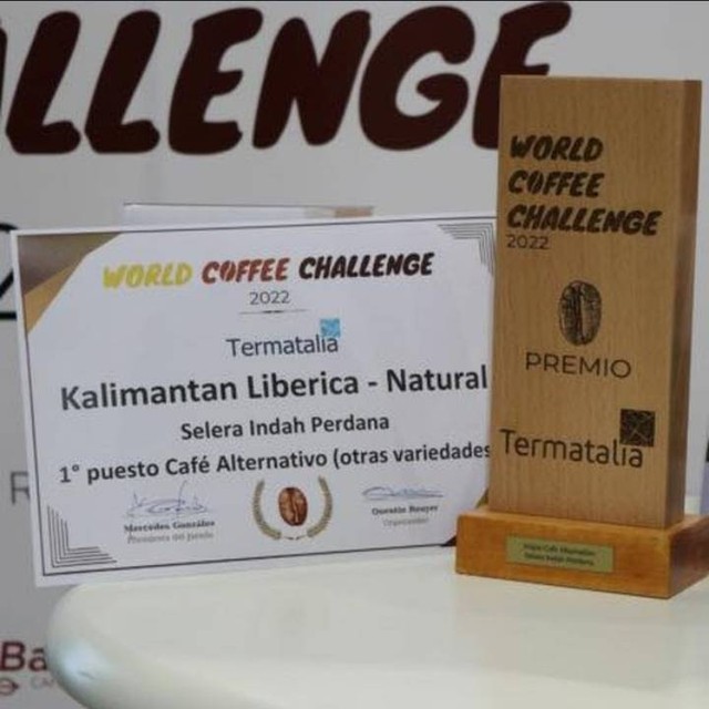 Kopi liberia kayong utara raih juara pertama dalam ajang World Coffee Challenge 2022. Foto: Dok. Istimewa