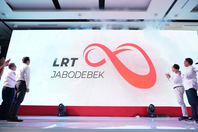 PT KAI meluncurkan logo baru LRT Jabodebek yang targetnya mulai beroperasi pada pertengahan 2023 mendatang. Foto: Dok. PT KAI