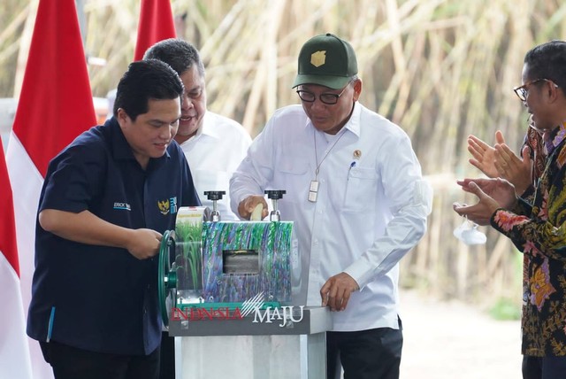 Kementerian BUMN membentuk Sugar Co di Kebun Tebu Temugiring, Mojokerto, pada Senin (10/10/2022). Foto: Dok. BUMN