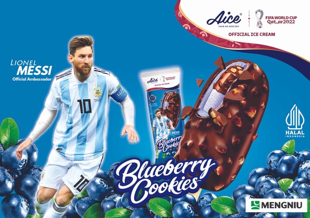 Aice Blueberry Cookies yang disukai Lionel Messi. Foto: dok. Aice