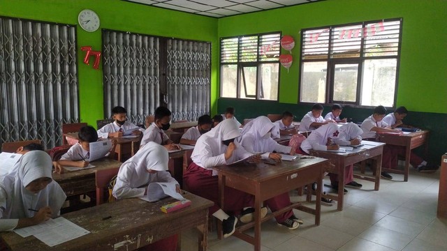 Siswa sekolah dasar (SD) di Bandar Lampung. | Foto: Sinta Yuliana/Lampung Geh