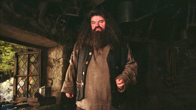 Robbie Coltrane, saat jadi pemeran Hagrid di Harry Potter. Foto: IMDb