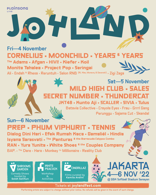 Poster Joyland Festival. Foto: Plainsong Live