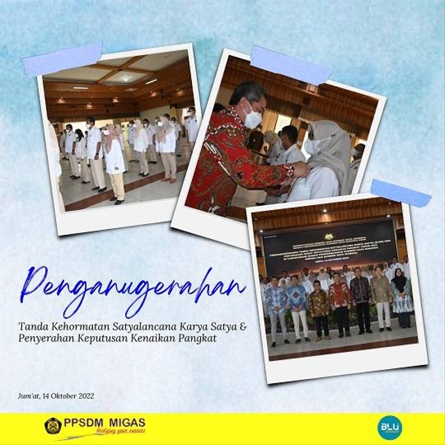 Kepala BPSDM ESDM Anugerahi Penghargaan SLKS dan Penyerahan Keputusan KP. (Dok. Humas PPSDM Migas)