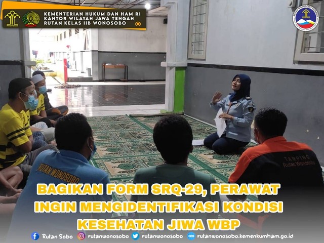 kegiatan sosialisasi Form SRQ-29 di masjid attaqwa