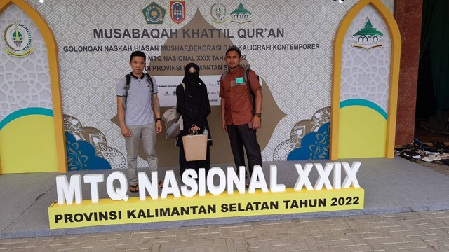 Kafilah Aceh meraih peringkat delapan dalam ajang Musabaqah Tilawatil Quran (MTQ) Nasional XXIX 2022 di Banjarmasin, Kalimantan Selatan. Foto: Dok. DSI Aceh