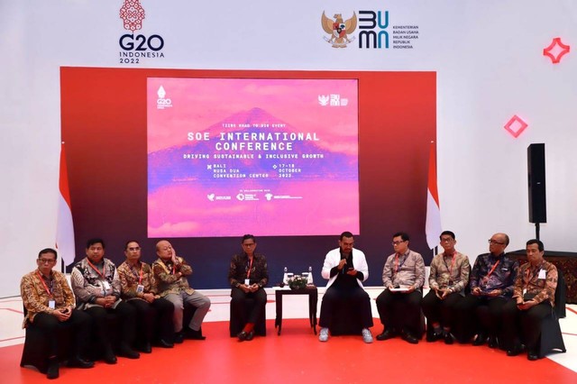 Wakil Menteri BUMN I yang juga Wakil Komut Pertamina, Pahala N. Mansury, menyampaikan penjelasan soal komitmen Pertamina terhadap program sustainability. Foto: Dok. Pertamina