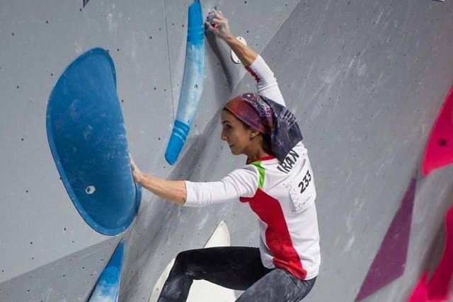 Atlet panjat tebing asal Iran, Elnaz Rekabi. Foto: Instagram/@elnaz.rekabi