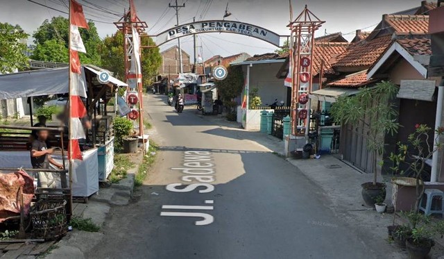 Gerbang Desa Pangabean. (Foto: Google Maps)