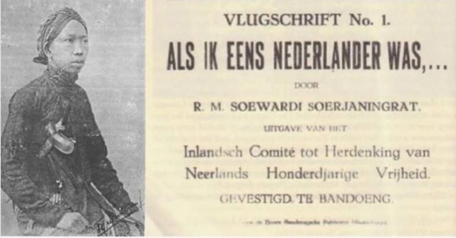 Tulisan artikel Soewardi Suryaningrat sebagai salah satu bentuk kecaman bagi Belanda atas latar belakang terbentuknya Komite Bumiputera atau Comite tot Herdenking van Nederlands Honderdjarige Vrijheid dari adanya peristiwa perayaan 100 tahun pembebasan Belanda dari Prancis.