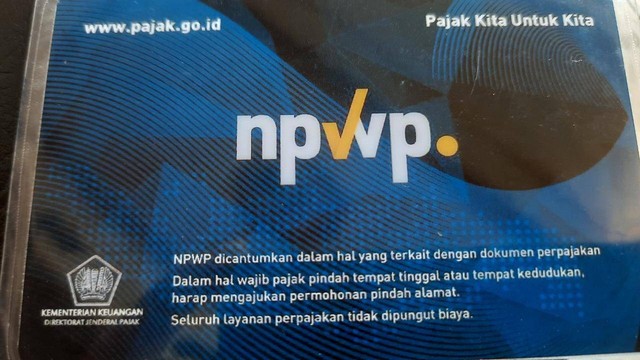 Kartu NPWP oleh Kemenkeu/sumber foto pribadi