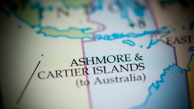 Pulau Pasir atau Ashmore and Cartier Island yang diklaim Australia. Foto: SevenMaps/Shutterstock