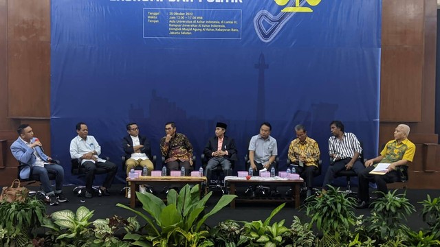 Diskusi Akademik Perhelatan Formula E Dalam Perspektif Hukum, Ekonomi dan Politik di Universitas Al-Azhar, Jakarta Selatan, Selasa (25/10). Foto: Jonathan Devin/kumparan
