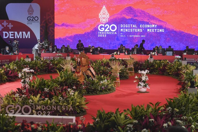 Suasana pembukaan Pertemuan Tingkat Menteri Ekonomi Digital (DEMM) Presidensi G20 Indonesia di Nusa Dua, Bali. Dok. Istimewa