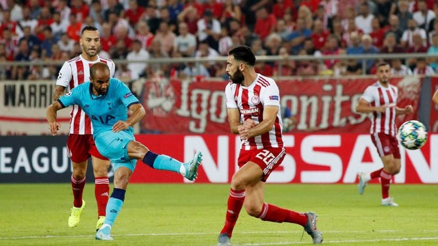 Pertandingan antara Tottenham Hotspur dan Olympiacos. Foto: Reuters/John Sibley