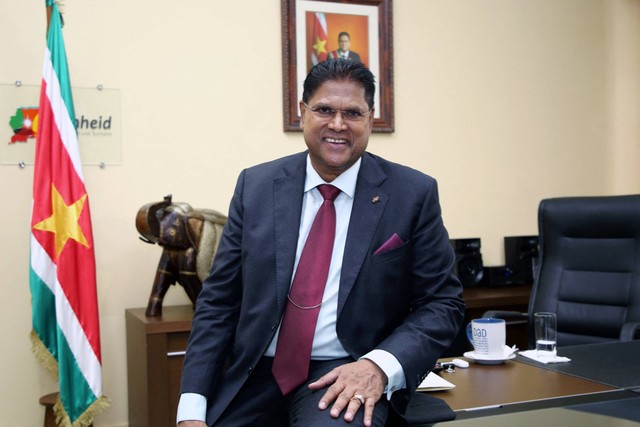 Presiden Suriname, Chan Santokhi. Foto: Ranu ABHELAKH/AFP