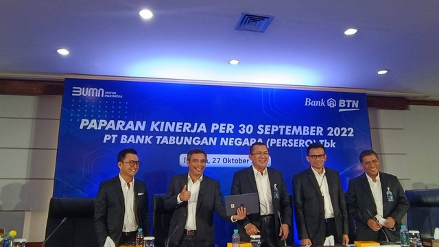 Bank BTN menyelenggarakan paparan kinerja per 30 September 2022. Foto: Ghinaa R/kumparan