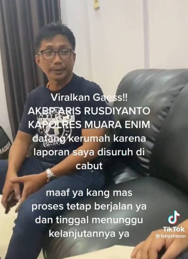 Potongan video yang diunggah wanita bernama Feby Sharon yang mengaku istri Aris Rusdiyanto. (ist)