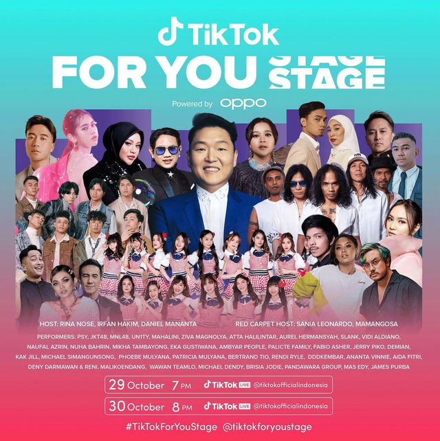 TikTok For You Stage. Foto: Instagram/tiktokofficialindonesia