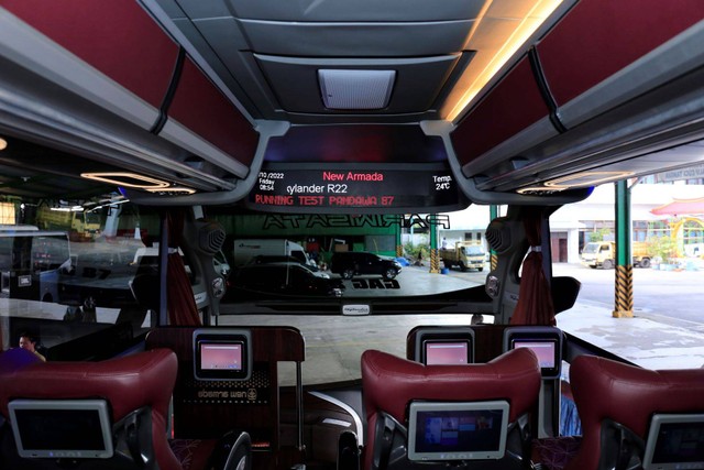 Interior bus baru PO Pandawa 87. Foto: dok. Hino Motor Sales Indonesia (HMSI)