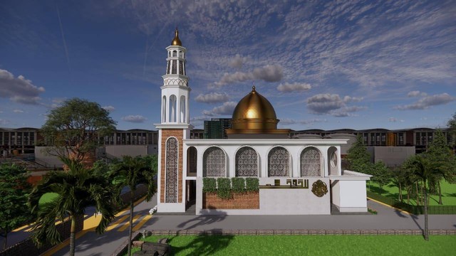 Masjid Az-Zahra, Lampung, dibangun dari dana wakaf. Wakaf sudah lama berkontribusi untuk pembangunan di Indonesia. Foto: dok. Tabung Wakaf Dompet Dhuafa