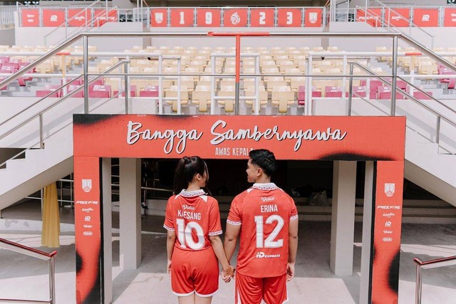 Prewedding Kaesang Pangarep dan Erina Gudono di Stadion Manahan Solo Foto: Instagram/@kaesangp