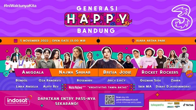 Generasi Happy Bandung oleh Tri  Foto: Indosat Ooredoo Hutchison
