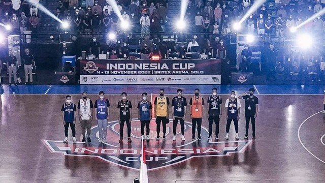 Pembukaan IBL Indonesia Cup 2022 di GOR Arena Sritex Solo, Jumat (04/11/2022) malam. FOTO: Agung Santoso