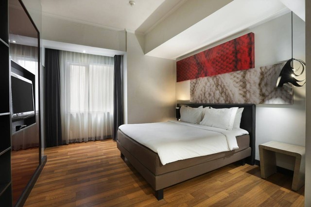 Salah satu kamar di Malyabhara Hotel yang terletak di Kawasan Malioboro. Foto: istimewa