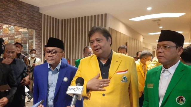 Koalisi Indonesia Bersatu (KIB) menggelar
Silaturahmi Nasional (Silatnas) bersama dengan ribuan kader partai di hotel Dalton, Jalan Perintis Kemerdekaan, Kota Makassar, Sulawesi Selatan, Minggu (6/11/2022). Foto: Dok. Istimewa