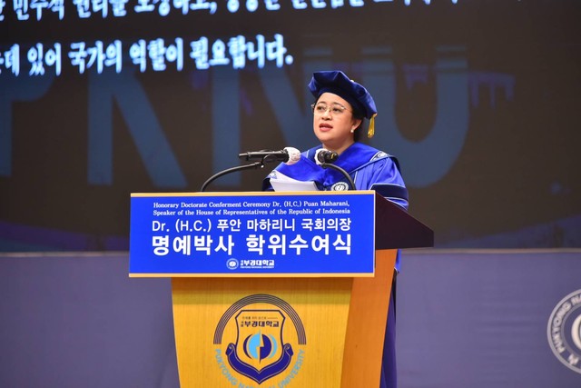 Ketua DPR RI Puan Maharani Raih Gelar Honoris Causa dari Korea Selatan. Foto: DPR RI